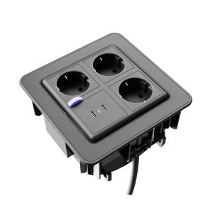FlipAround, 4 B/B 3Pfa1Cac 2Xbfe 15426, 3 Шуко, 2 USB полначи Type-C, Црна боја